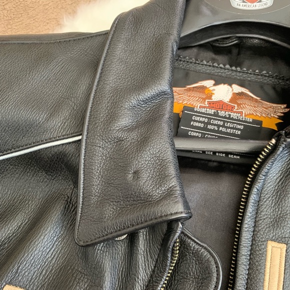 Harley davidson Mens leather jacket medium - Picture 6 of 8